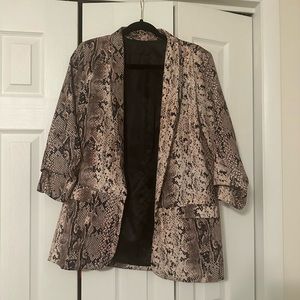 Animal print blazer